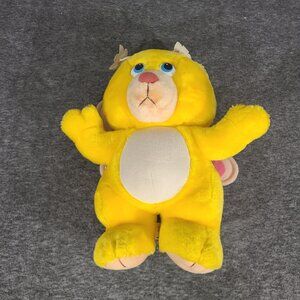 Hasbro Butter Bear Wuzzles 11 inch Plush 1984 Yellow Butterfly Wing Bear Disney